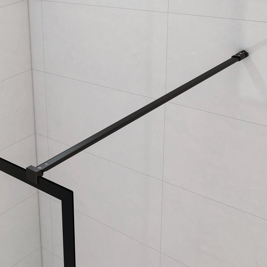 Paroi de douche italienne SENSEA Studio sérigraphié noir 140x200cm 8mm — photo produit