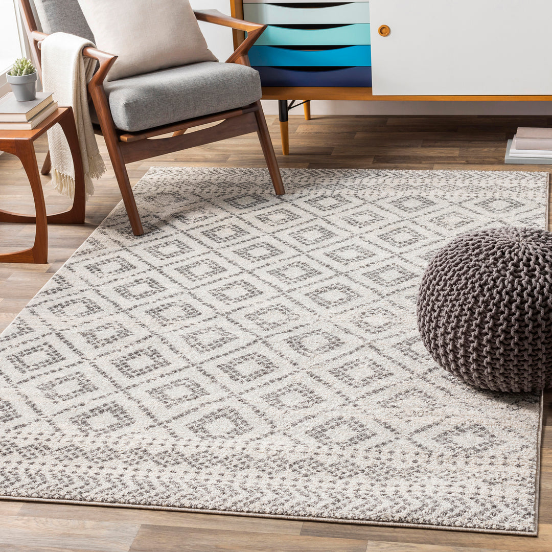 Tapis Scandinave Bohème Gris/Blanc Sewen