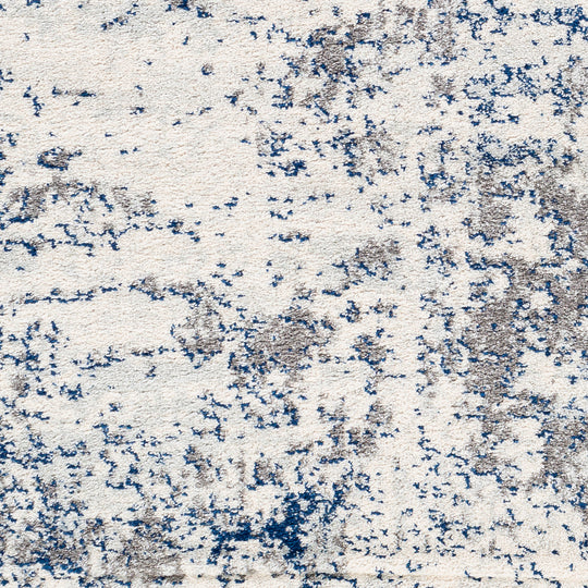 Tapis Abstrait Moderne Gris/Blanc/Bleu Dunkirk