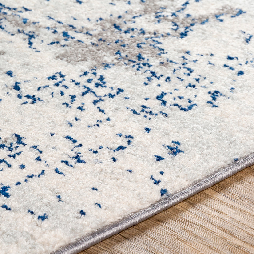 Tapis Abstrait Moderne Gris/Blanc/Bleu Dunkirk