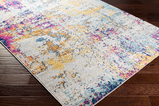 Tapis Abstrait Moderne Bleu/Jaune/Rose Dunkirk 160x220cm