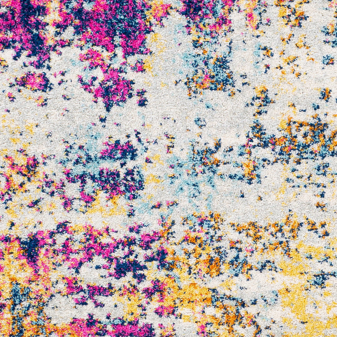Tapis Abstrait Moderne Bleu/Jaune/Rose Dunkirk 160x220cm
