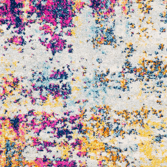 Tapis Abstrait Moderne Bleu/Jaune/Rose Dunkirk 160x220cm