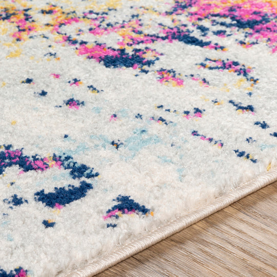 Tapis Abstrait Moderne Bleu/Jaune/Rose Dunkirk 160x220cm