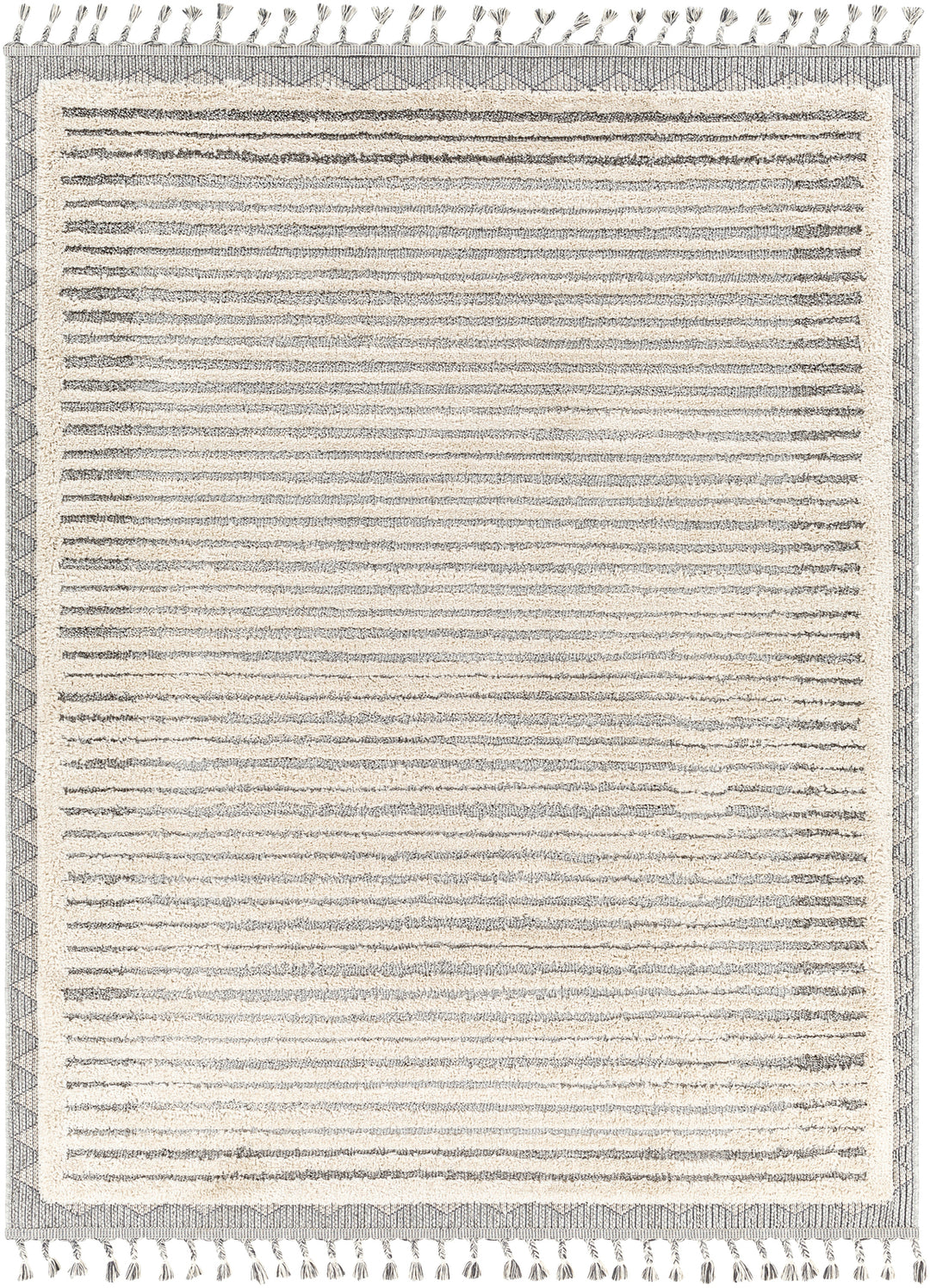 Tapis Berbère Ethnique Beige/Gris Ajman