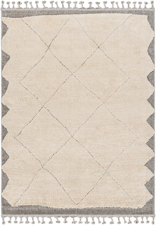 Tapis Berbère Ethnique Beige/Gris Fukushima 167x220cm