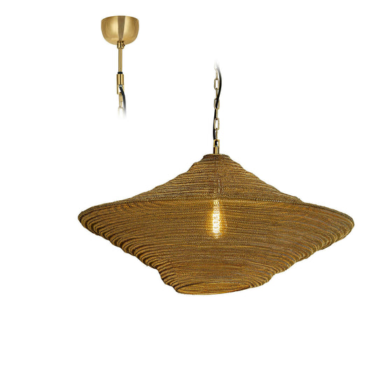Suspension LOBERON Ferncroft en maillage minutieux d’anneaux en fer — photo produit