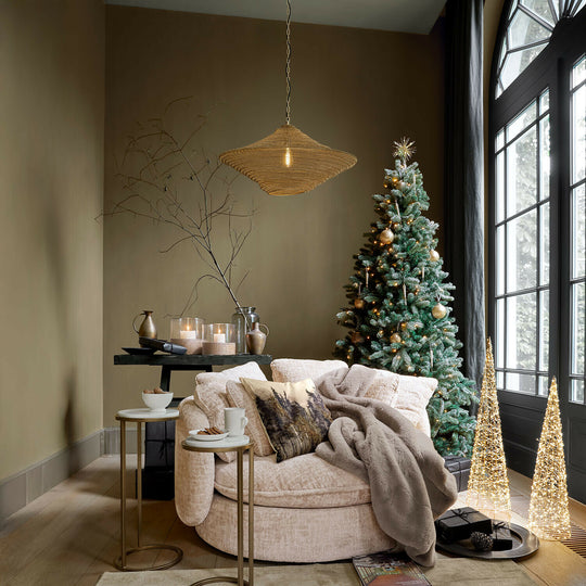 Suspension LOBERON Ferncroft en maillage minutieux d’anneaux en fer — photo produit