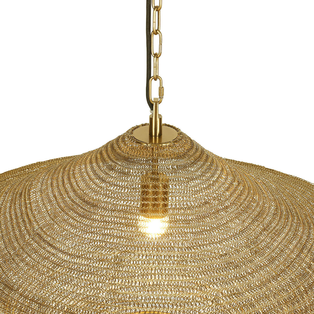 Suspension LOBERON Ferncroft en maillage minutieux d’anneaux en fer — photo produit