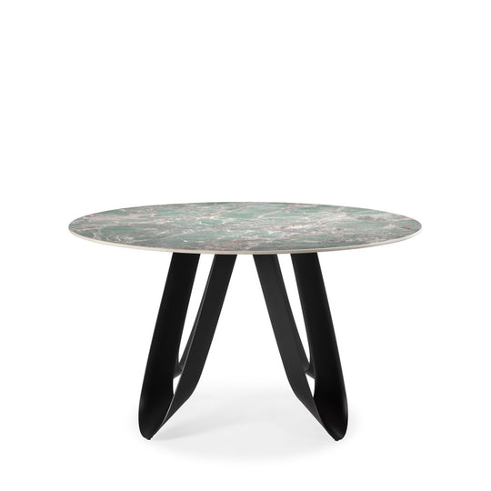 Table à manger ZALCOR 6 personnes ronde en céramique DRAWER