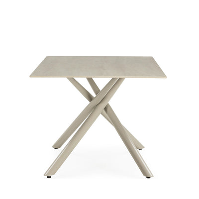 Table à manger DRAWER Vika 8 personnes en céramique et métal