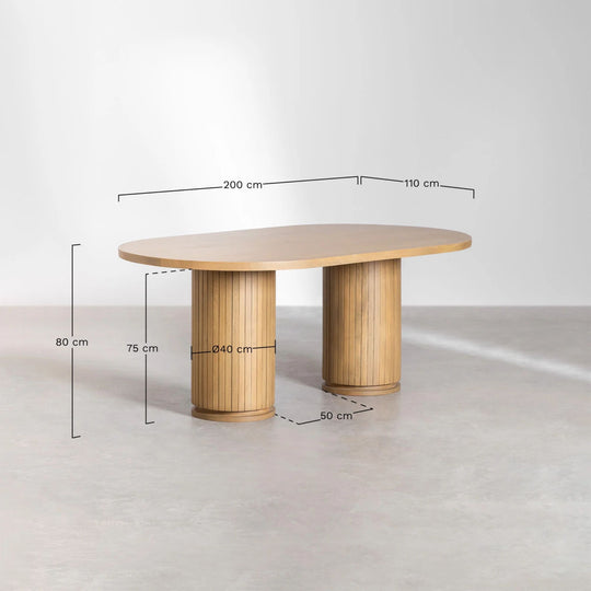 Table à manger SKLUM Analis ovale en bois de manguier
