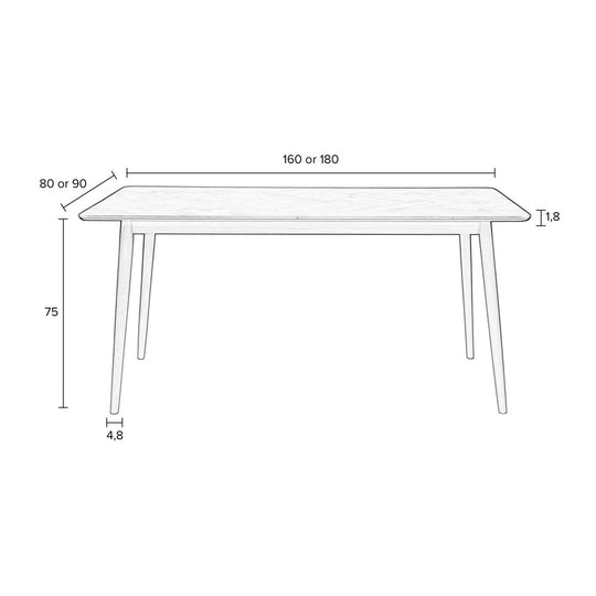 Table à manger en bois Drawer - Léger défaut