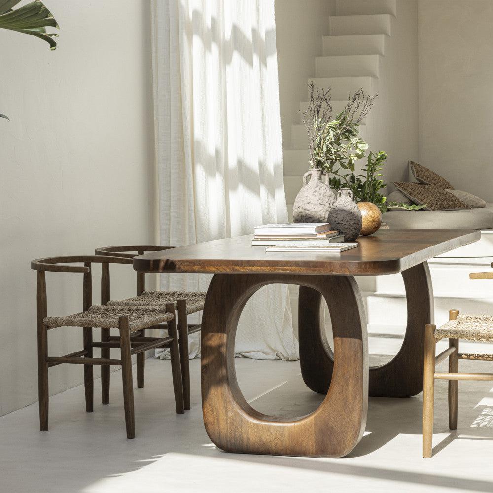 Table à manger DRAWER Sinjai 8 personnes en bois massif