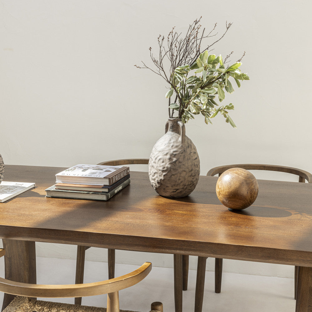 Table à manger Drawer Sinjai 8 personnes en bois massif
