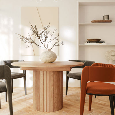 TOSCANA Table à manger extensible 4 à 6 personnes en bois ø120