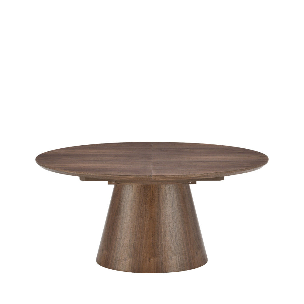 Table à manger extensible ovale DRAWER Cami 6 à 8 personnes en bois foncé