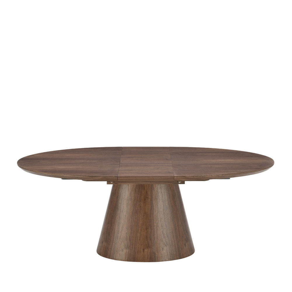 Table à manger extensible ovale DRAWER Cami 6 à 8 personnes en bois foncé