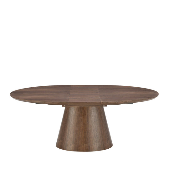 Table à manger extensible ovale DRAWER Cami 6 à 8 personnes en bois foncé