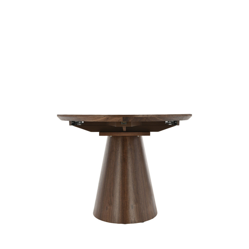 Table à manger extensible ovale DRAWER Cami 6 à 8 personnes en bois foncé