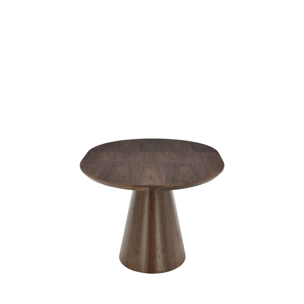 Table à manger extensible ovale DRAWER Cami 6 à 8 personnes en bois foncé