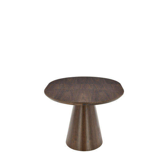 Table à manger extensible ovale DRAWER Cami 6 à 8 personnes en bois foncé