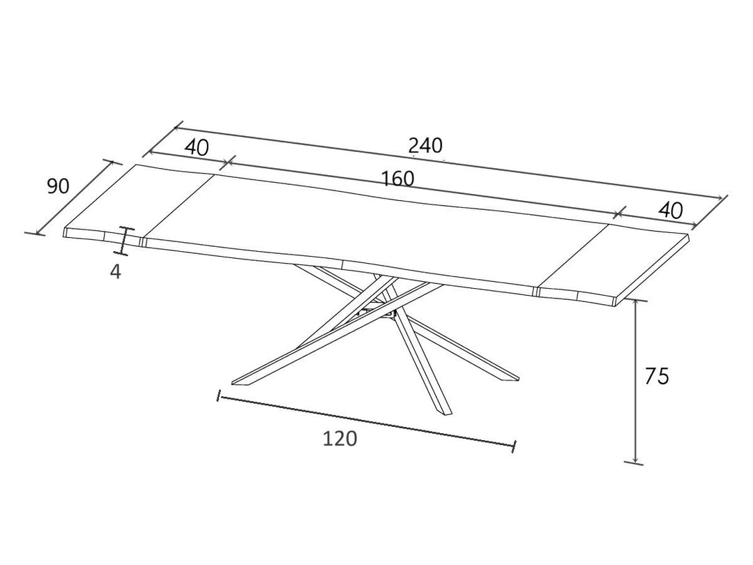 Table à manger extensible BOBOCHIC Zelie chêne massif 160 à 240cm