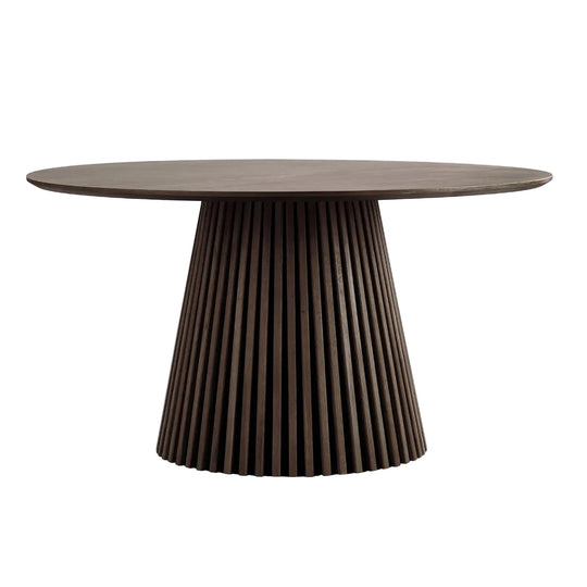 Table à manger ronde LES TENDANCES Lanza en bois Ø120cm
