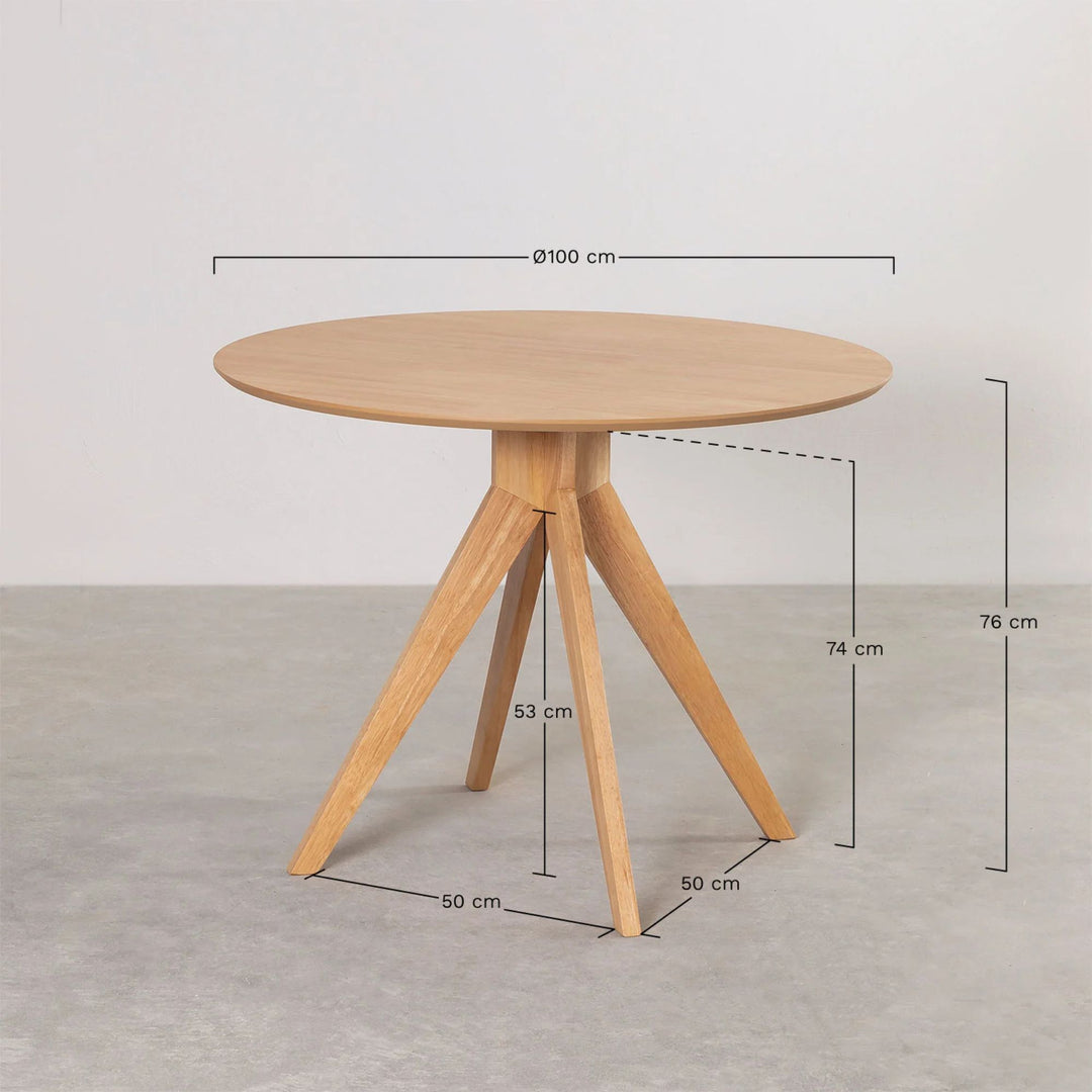 Table à manger SKLUM Sekiz ronde Ø100 cm en bois