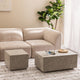 Table d'appoint DRAWER Lipani carrée effet marbre 40x40cm beige