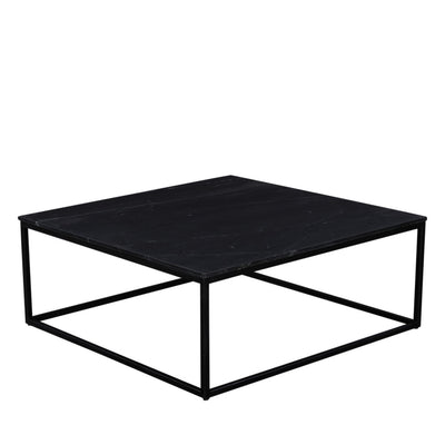 Table basse carrée SAKU en marbre et métal 100x100cm DRAWER
