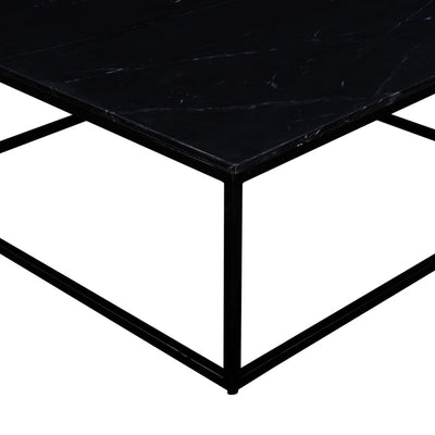 Table basse carrée SAKU en marbre et métal 100x100cm DRAWER