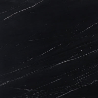 Table basse DRAWER Saku en marbre Noir et métal 120x65cm