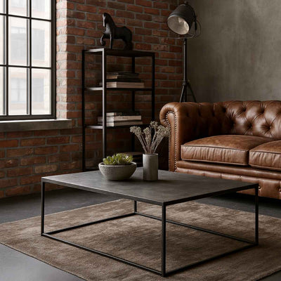 Table basse en aluminium noir