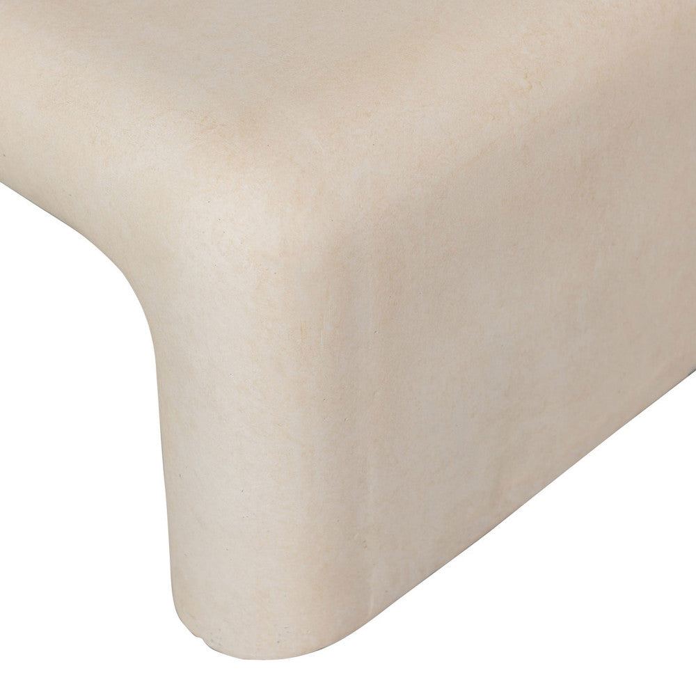 Lot de 2 tables basses organiques DRAWER Stani effet béton Beige