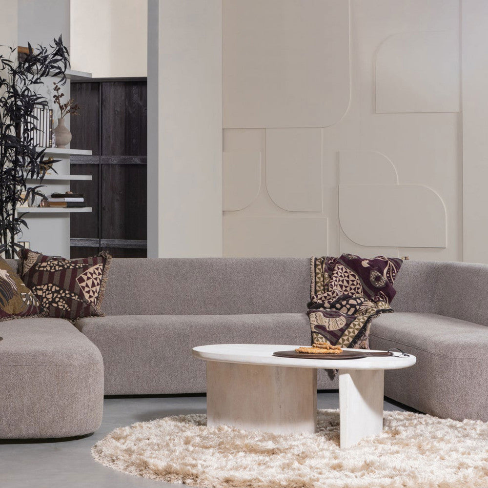 Table basse Drawer Seam ovale en bois 110x60cm