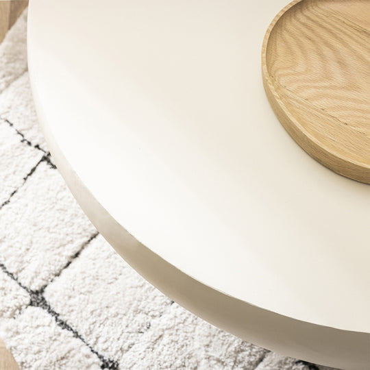 Table basse ronde Drawer finition béton ø90cm