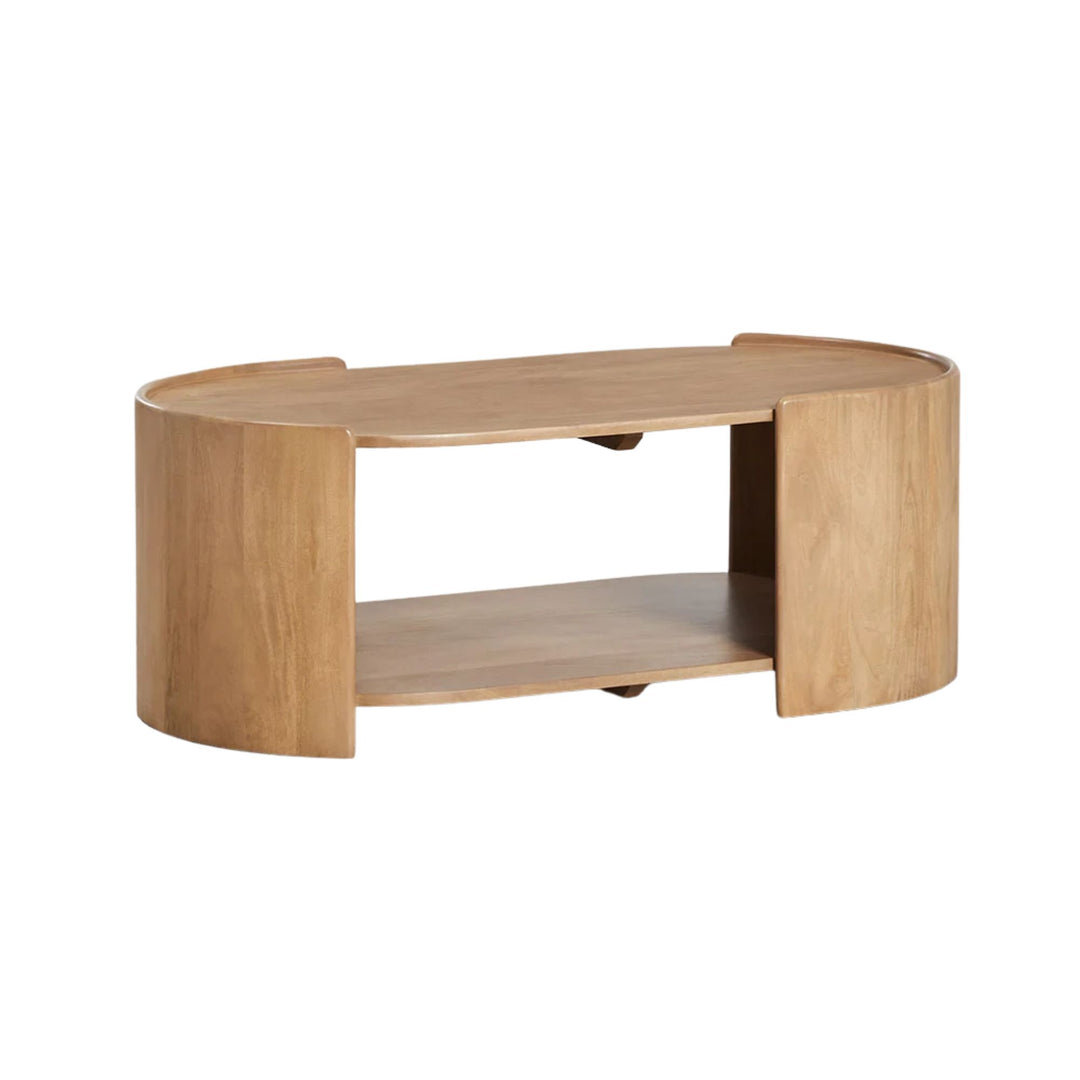Table basse SKLUM Sidney ovale en bois de manguier 110x60cm