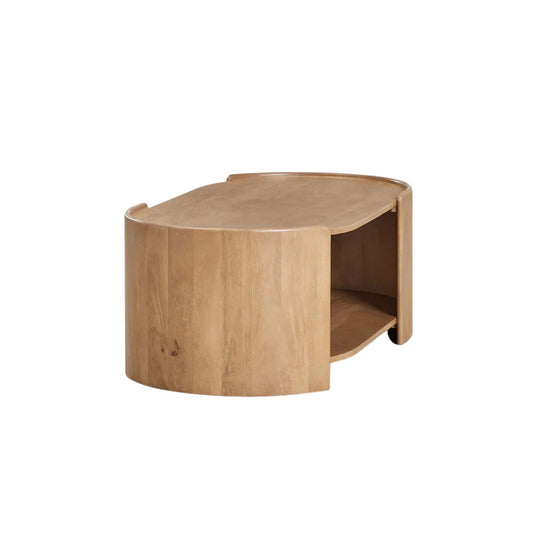 Table basse SKLUM Sidney ovale en bois de manguier 110x60cm