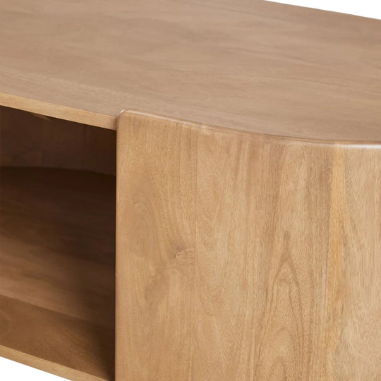 Table basse SKLUM Sidney ovale en bois de manguier 110x60cm