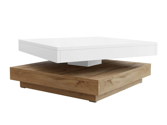 Table basse MOBILIER 1 transformateur Comfivo 385 (Chêne wotan + Blanc)