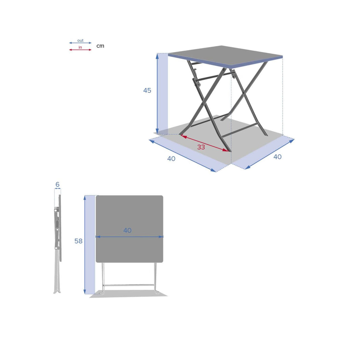 Ensemble Transat et table d'appoint HESPÉRIDE Osmala Greensboro gris/graphite