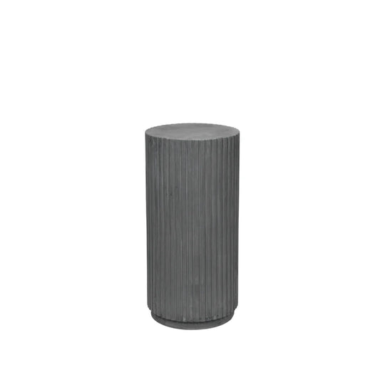 Table d'appoint BROSTE COPENHAGEN Rillo en fibre d'argile grise