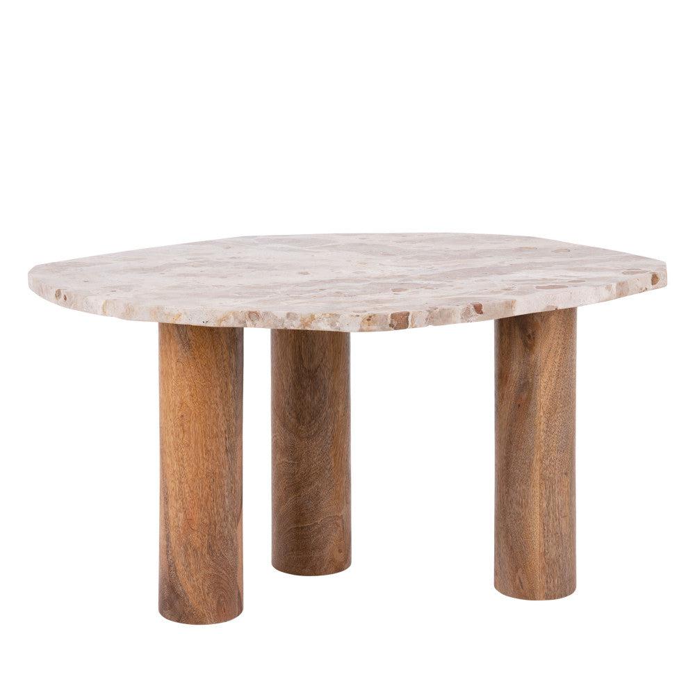 Table d'appoint en bois et marbre Drawer - Léger défaut
