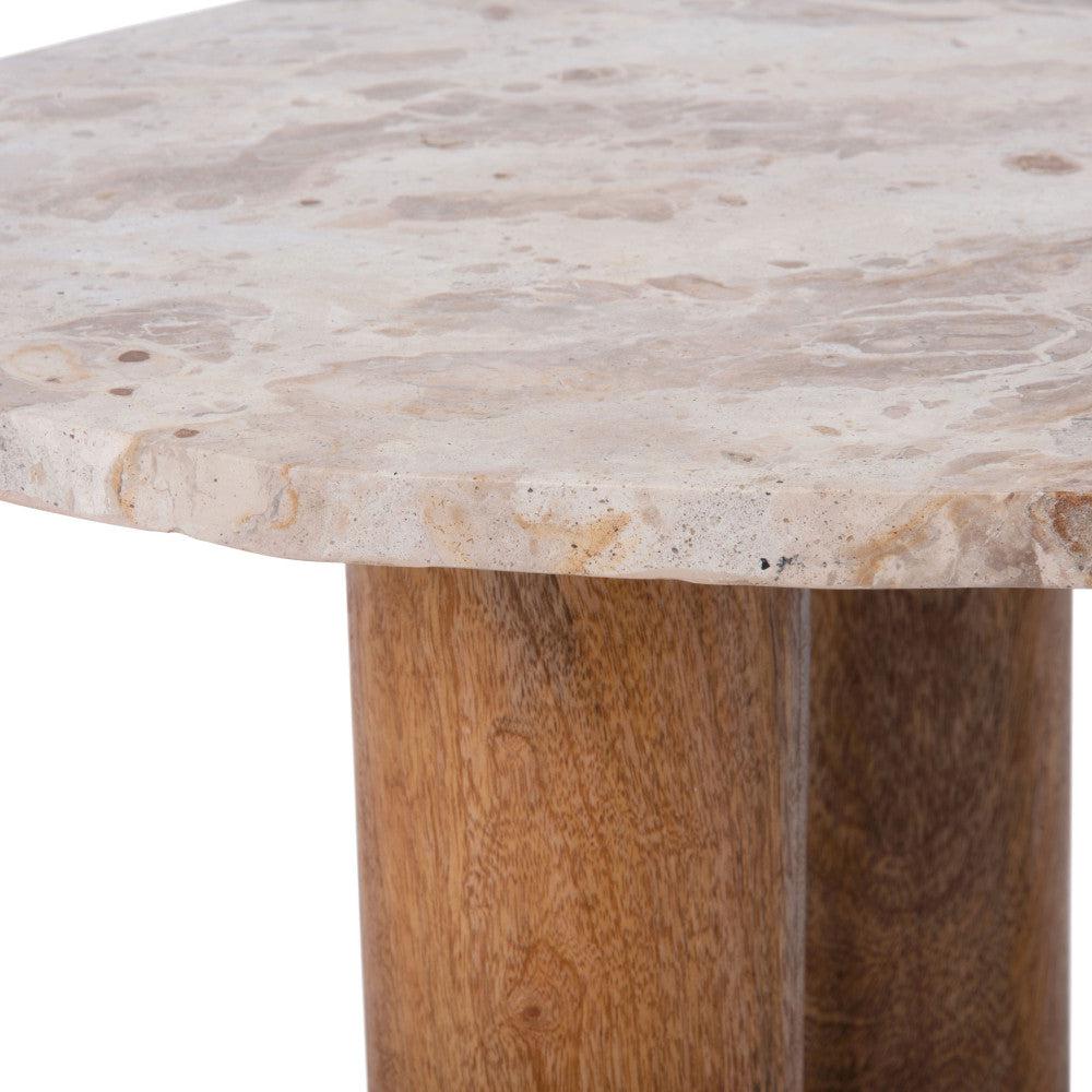 Table d'appoint en bois et marbre Drawer - Léger défaut