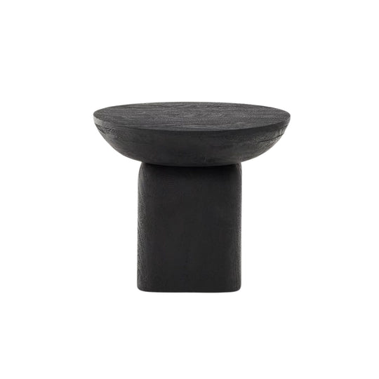 Table d'appoint KAVE HOME Ovak Acacia noire Ø50cm jamais utilisé