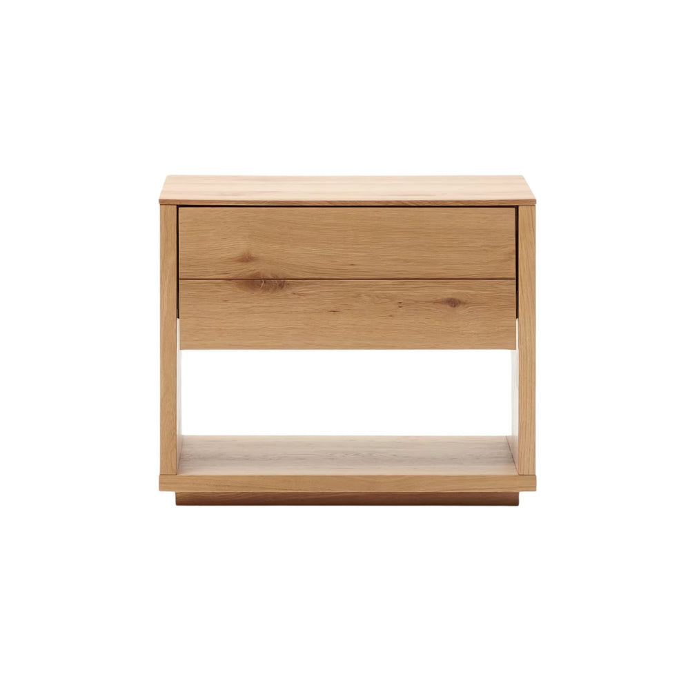Lot de 2 tables de chevet KAVE HOME Alguema chêne naturel 60x50cm