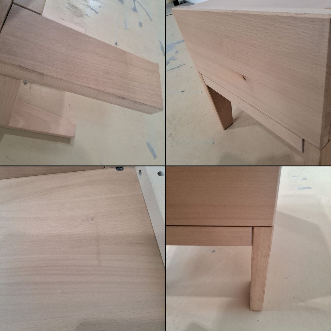 Lot de 2 tables de chevet KIPLI Nova en bois massif