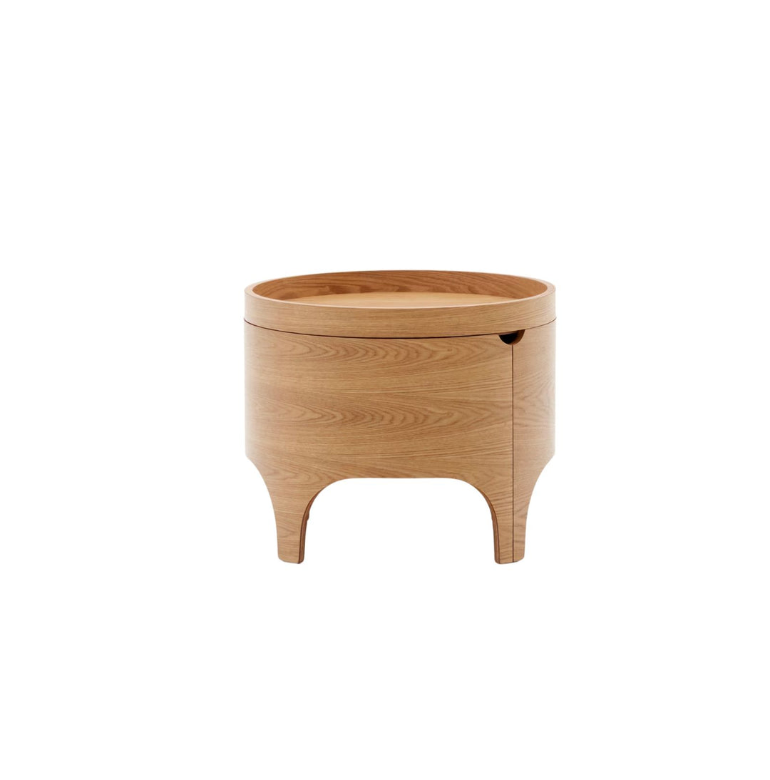 Table de chevet KAVE HOME Octavia en contreplaqué de frêne FSC Mix Credit Ø 55 cm