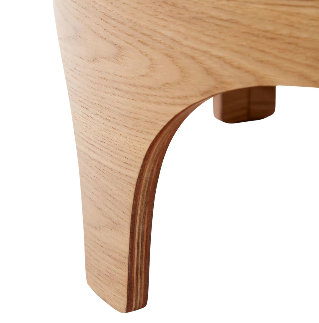 Table de chevet KAVE HOME Octavia en contreplaqué de frêne FSC Mix Credit Ø 55 cm
